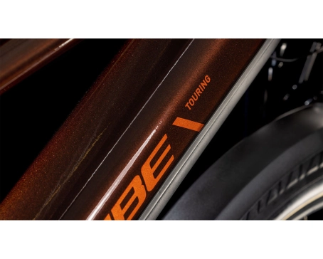 Vélo électrique trekking Femme TOURING HYBRID PRO 625 Cannelle