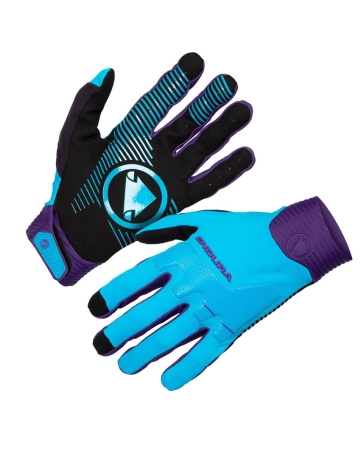 Gants longs Homme MT500 D3O Bleu Electrique