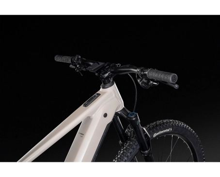 VTT électrique tout suspendu Unisexe OVERVOLT TR 6.8 Beige Pierre