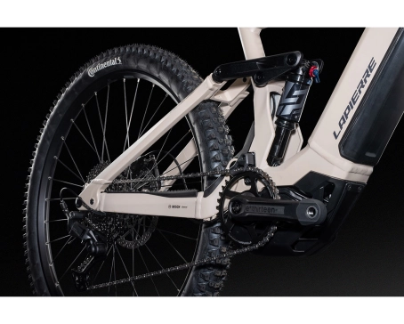 VTT électrique tout suspendu Unisexe OVERVOLT TR 6.8 Beige Pierre