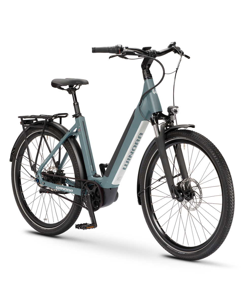Vélo électrique urbain Unisexe SINUS R8EF WAVE Bleu Gris
