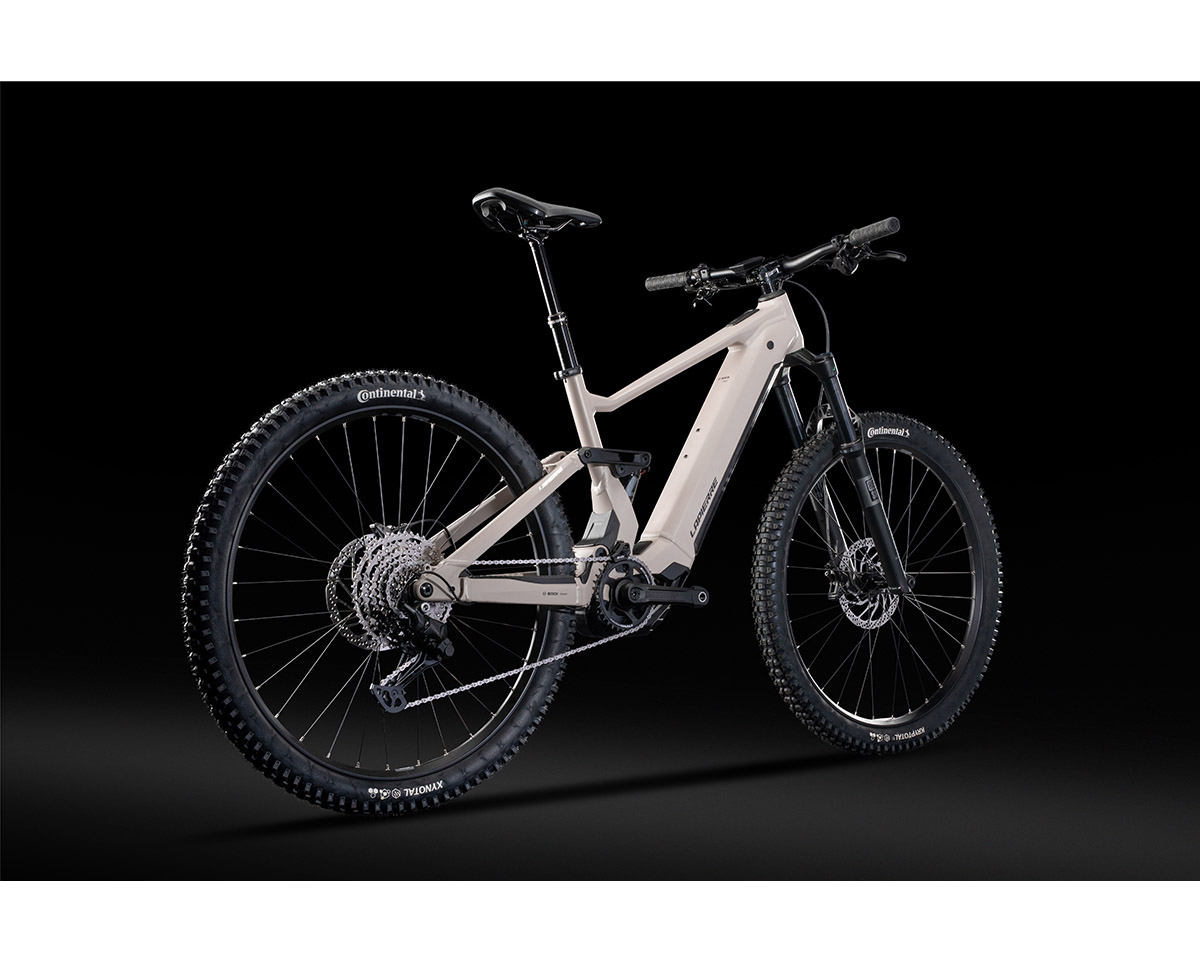 VTT électrique tout suspendu Unisexe OVERVOLT TR 6.8 Beige Pierre