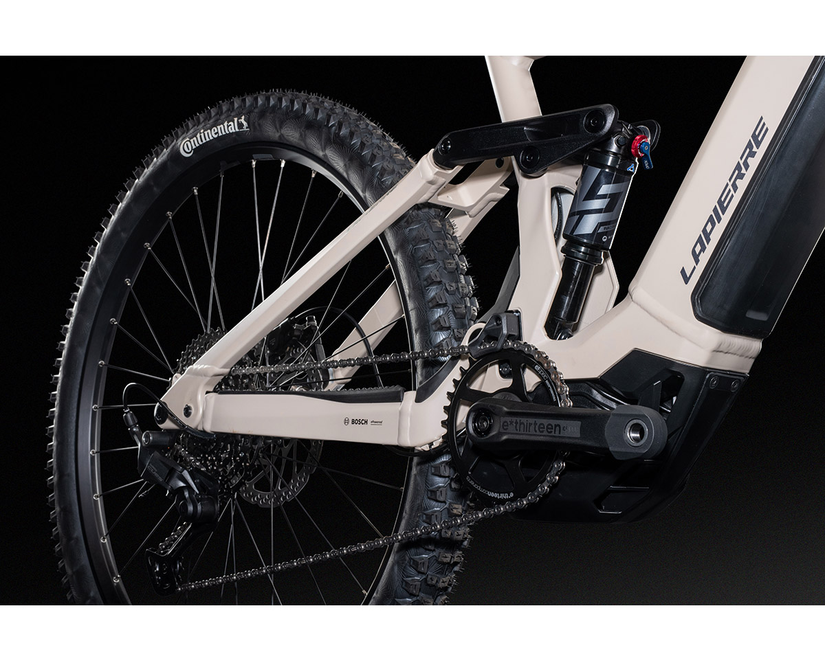 VTT électrique tout suspendu Unisexe OVERVOLT TR 6.8 Beige Pierre