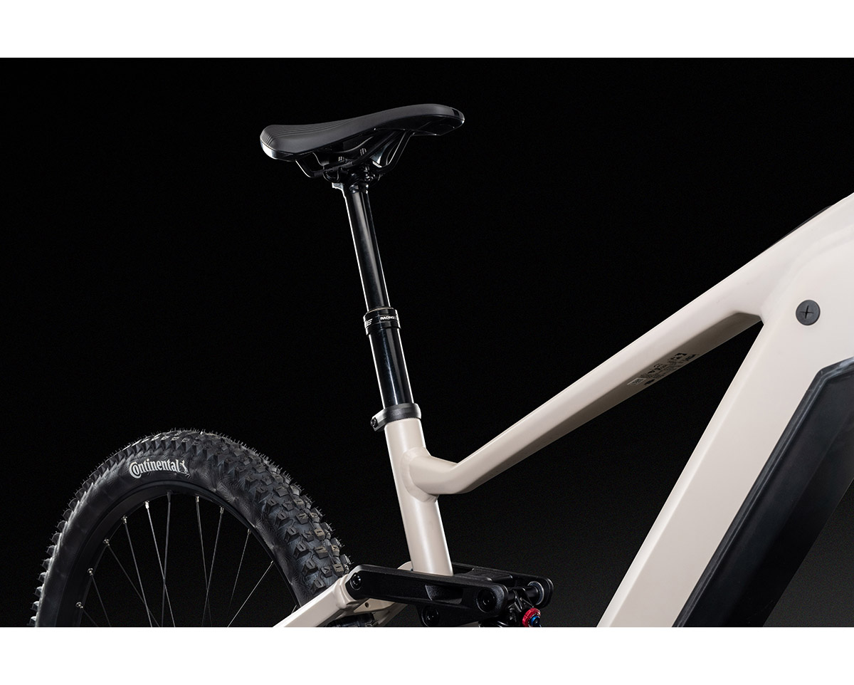 VTT électrique tout suspendu Unisexe OVERVOLT TR 6.8 Beige Pierre