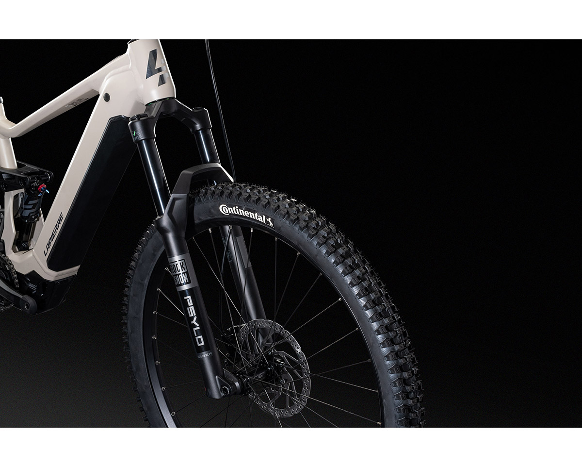VTT électrique tout suspendu Unisexe OVERVOLT TR 6.8 Beige Pierre